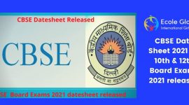 CBSE Date Sheet 2021 for 10th & 12th Board Exams 2021 released