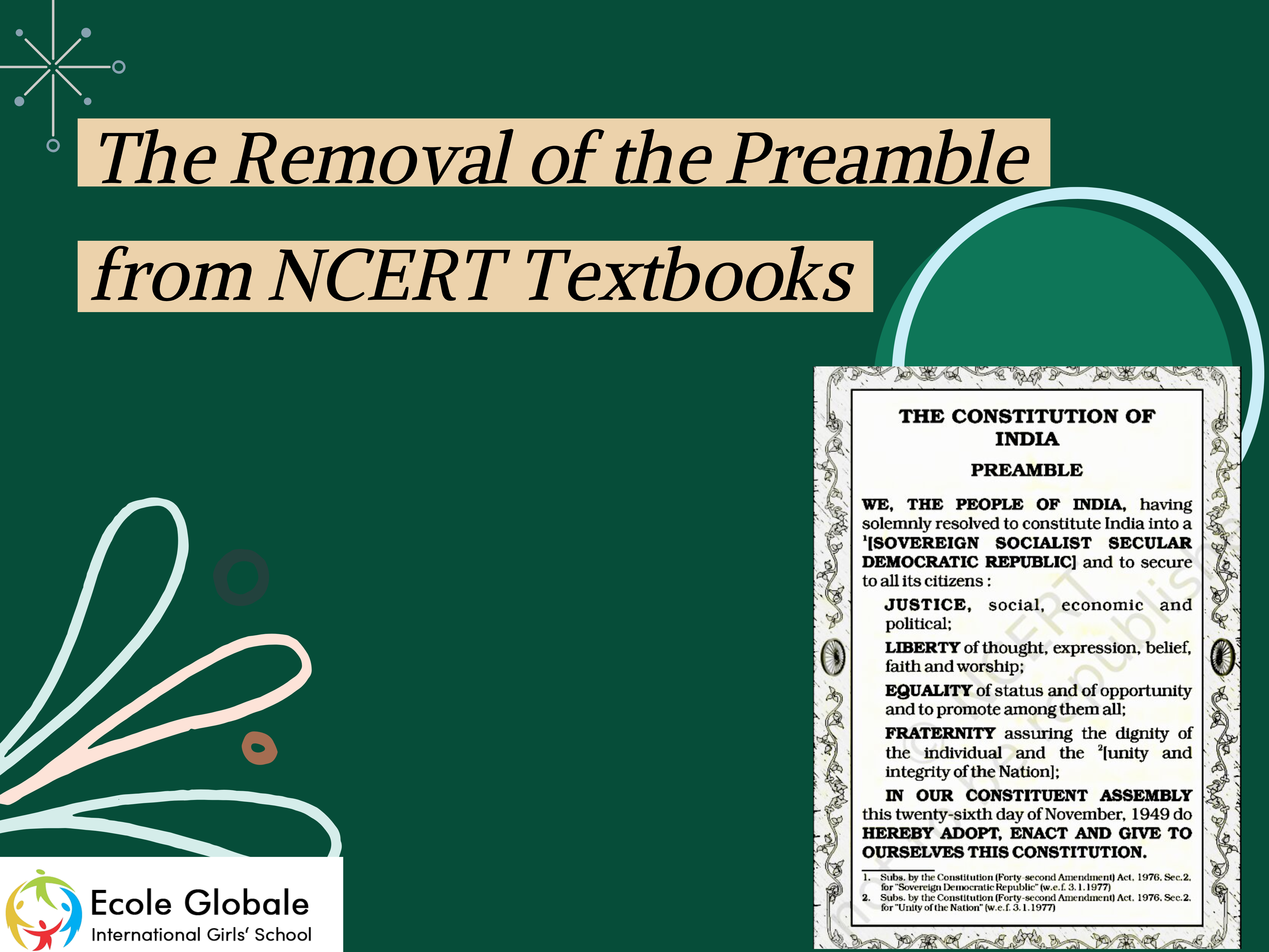 You are currently viewing The Removal of the Preamble from NCERT Textbooks: An Educational Perspective