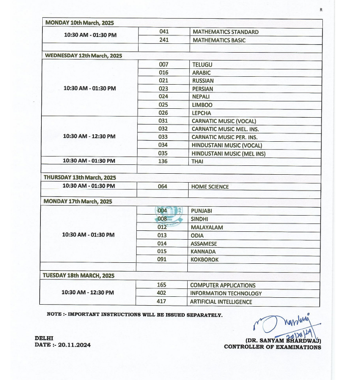 Class 10th Boards CBSE 3